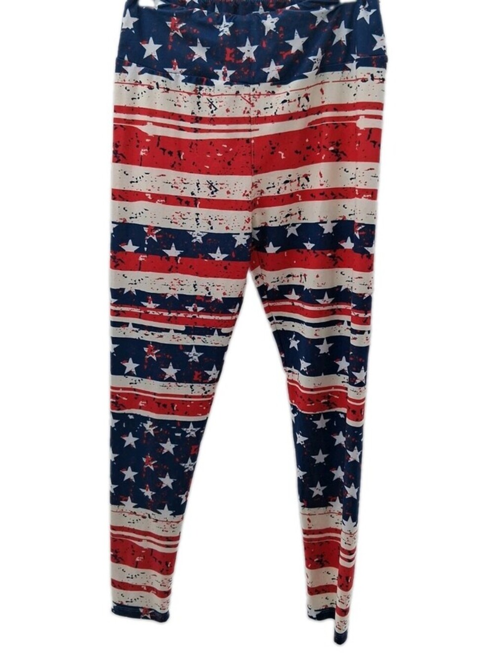 Charlie's Project Leggings Women's 26x25 Multicolor Stars And Stripes Yoga Pants